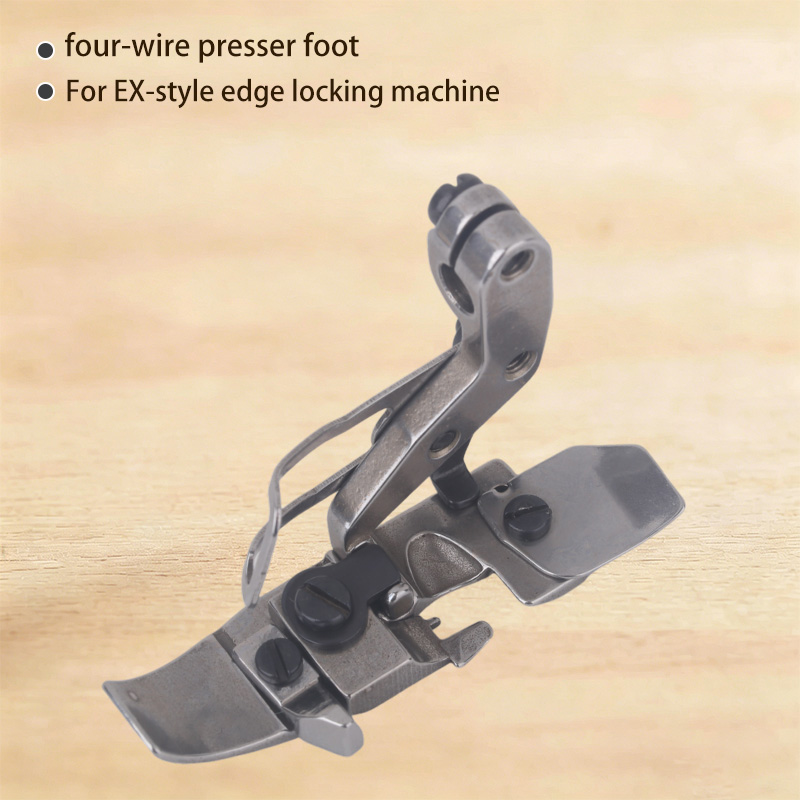 Textile Sewing Machine - 1個入り4本糸プレッサーフット、ジャック・ブルースE4 798 ペガサスEx シルバ988 オーバーロックミシン用純正ロックエッジフット