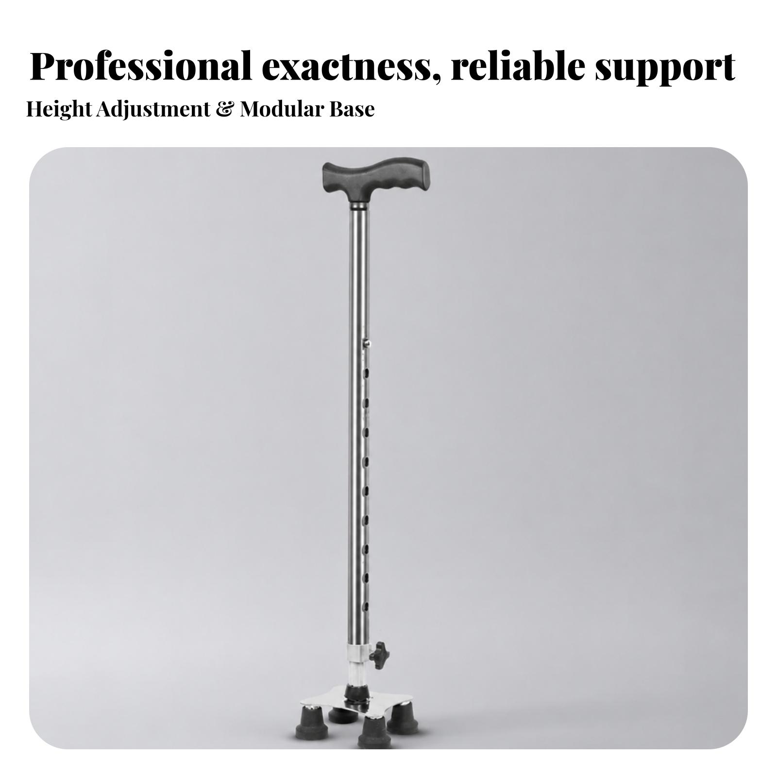 高齢者向けの、人間工学に基づいた調整可能な杖。滑り止め加工の - Gripper Foot Walking のレビューと価格