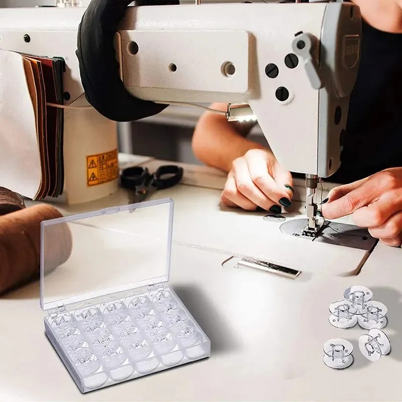 25個入り 家庭用ミシン下糸ボビンセット 縫製アクセサリー  - Textile Sewing Machine のレビューと価格