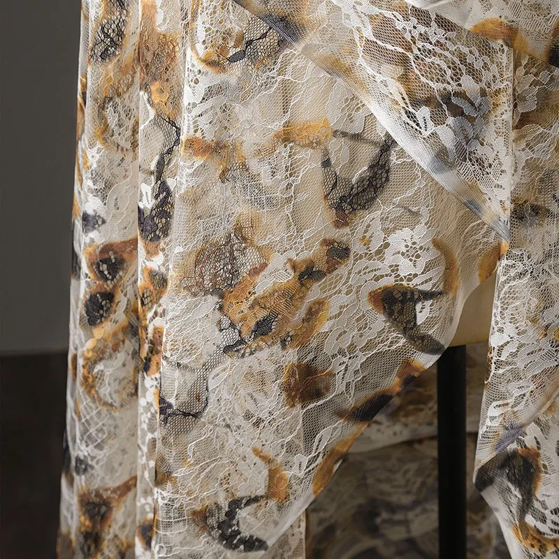 50 センチメートルレトロフレンチレースプリント綿生地ウェデ - Sewing Batik Fabric のレビューと価格