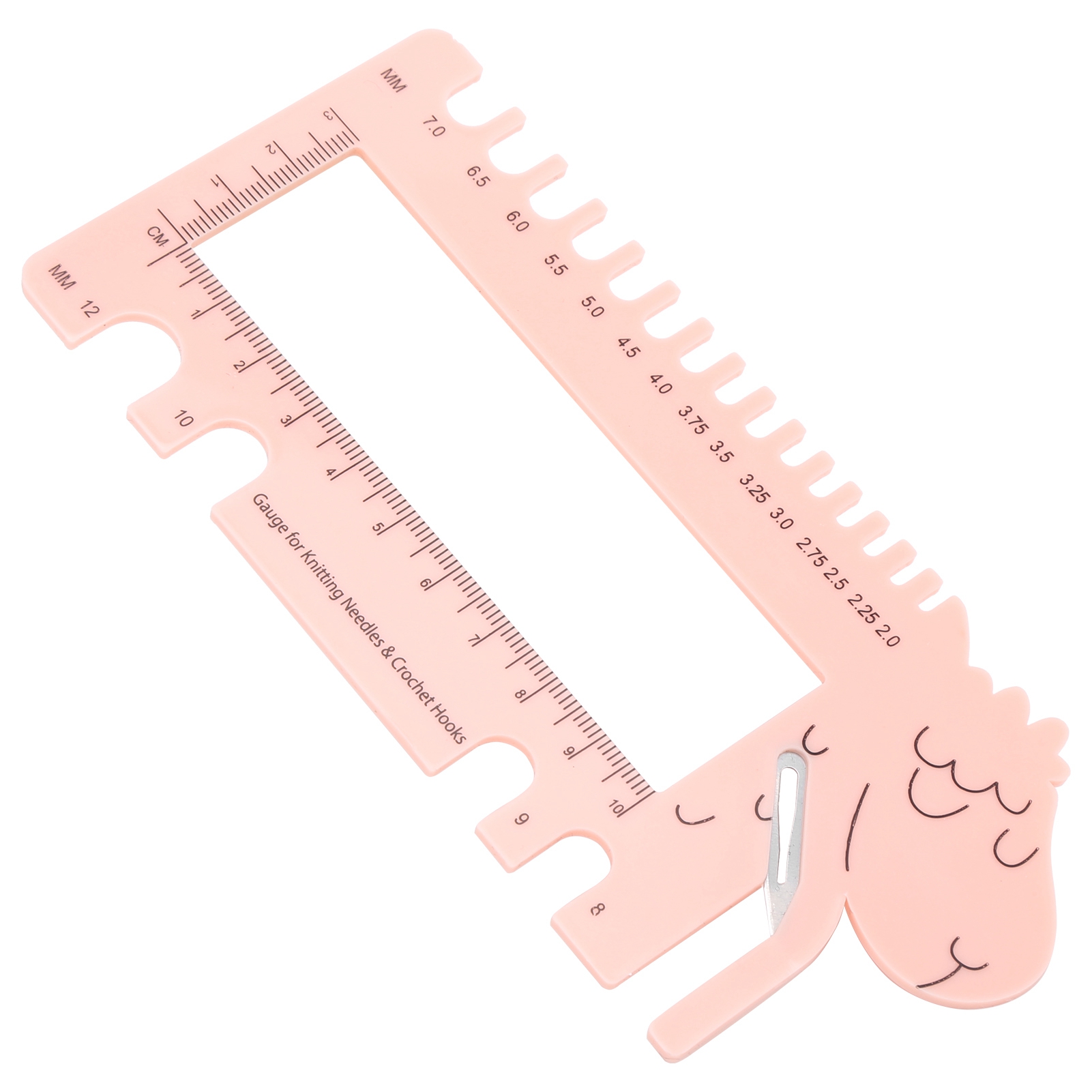 定規プラスチック羊の形かぎ針編みセーター編み糸ゲージ測定織り - Sewing Gauge Ruler のレビューと価格